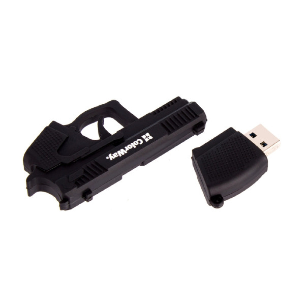 USB флеш накопичувач ColorWay Pistol 32 GB 3.0 Black (CW-USBPL32)