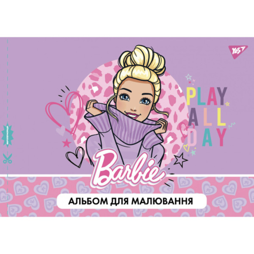 Альбом для малювання Yes А4 28л/100 скоба, з перфорацією для дівчат (130557)