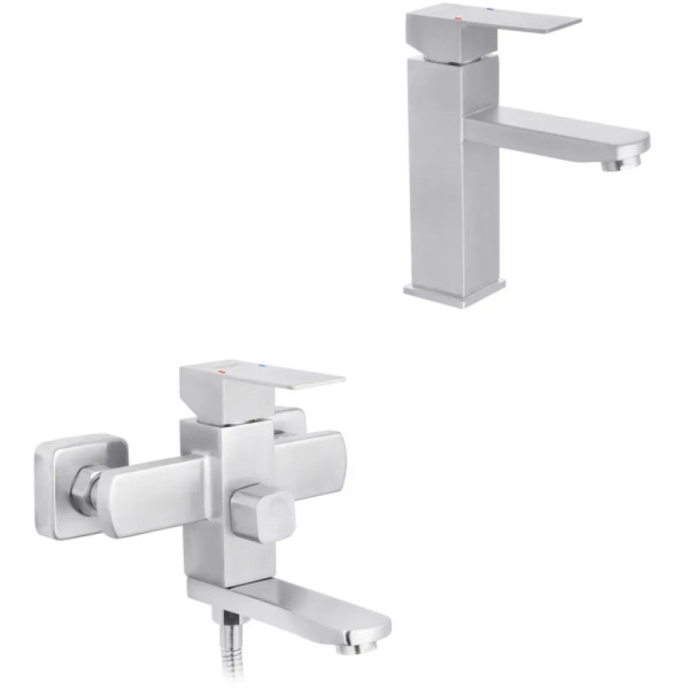 Змішувач Kroner Edelstahl Kubus-ESG010 + змішувач Edelstahl Kubus-ESG060 (CVS30150)