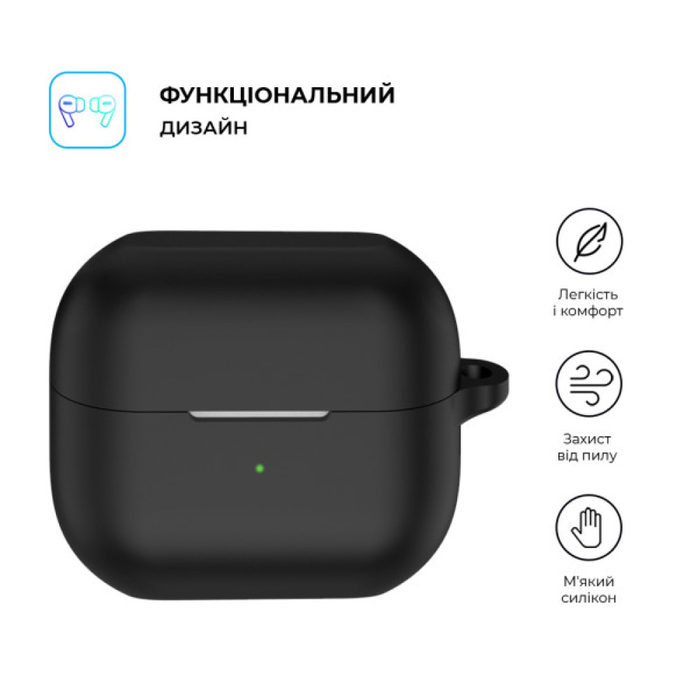 Чохол для навушників Armorstandart Hang Case для Samsung Galaxy Buds 3/3 Pro Black (ARM79972)