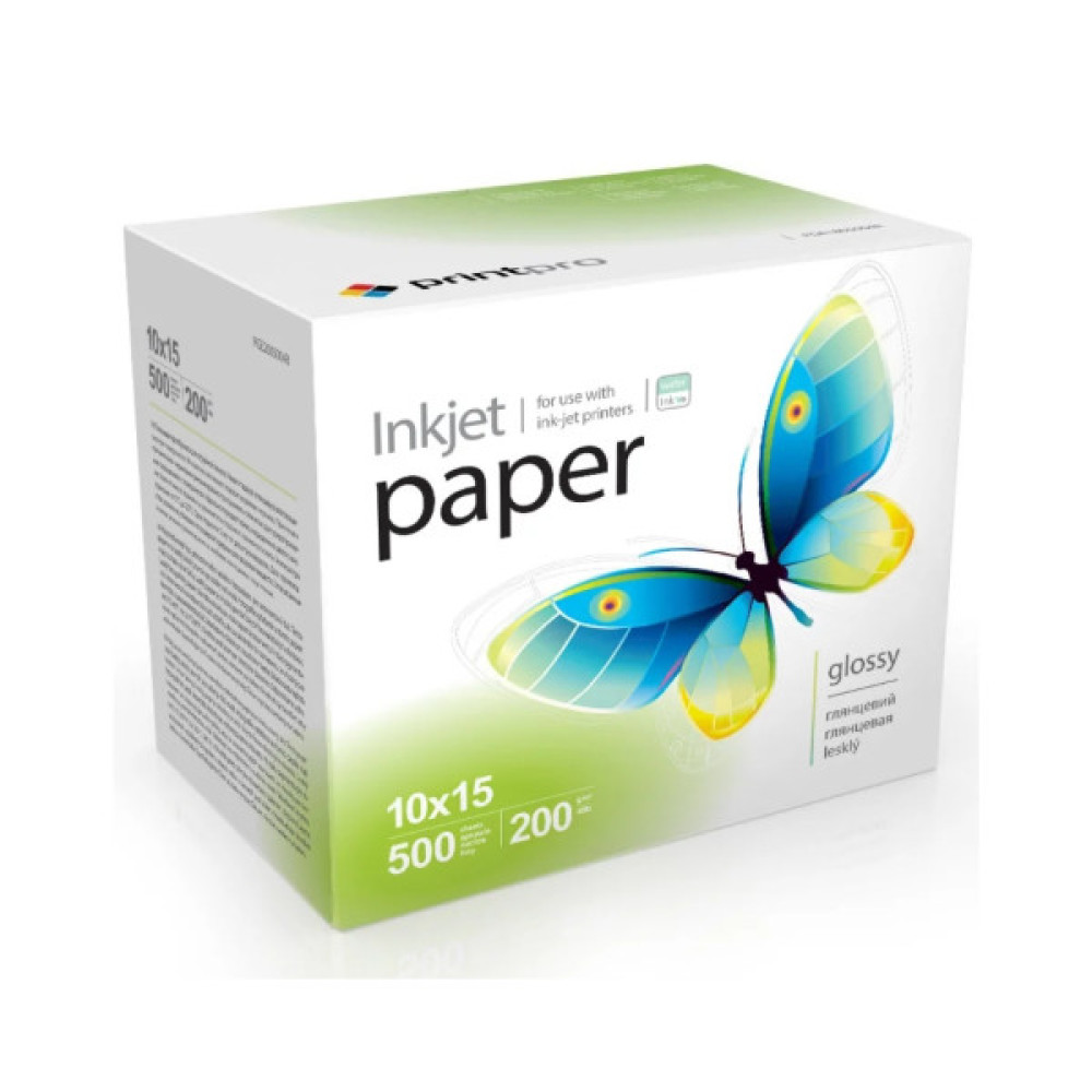 Фотопапір PrintPro 10x15 200г glossy 500с PG200-500 (PGE2005004R)