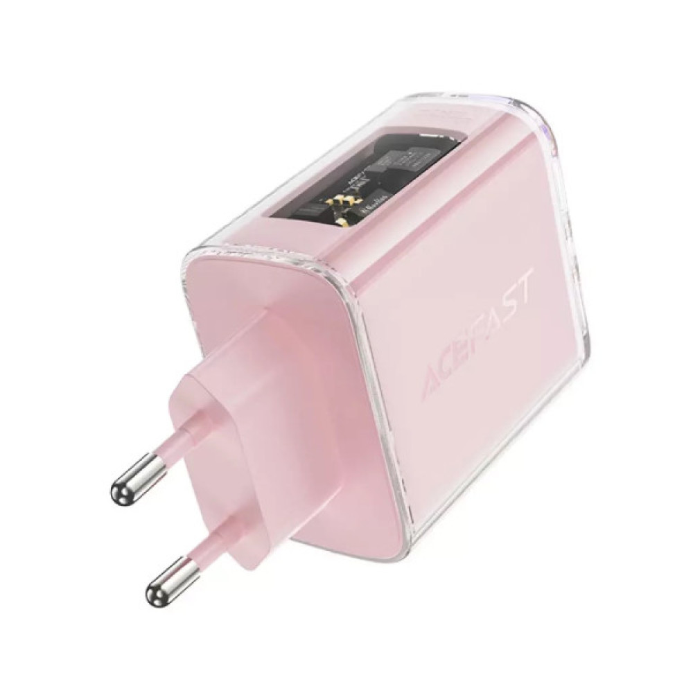 Зарядний пристрій Acefast 3xUSB 65W (2xUSB-C+USB-A) Gan A45 Fast Charger Cherry blossom (6974316282082)