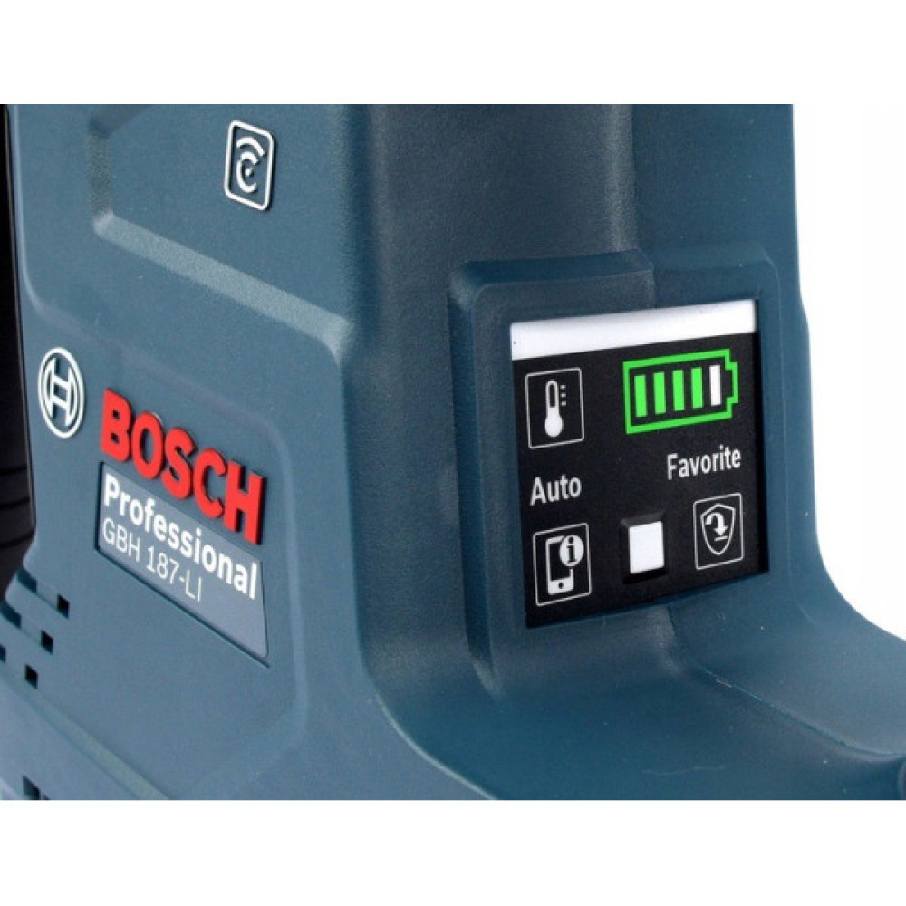 Перфоратор акумуляторний Bosch Professional GBH 187-LI SDS-plus 18В 1х5А·год 2.4Дж 3кг
