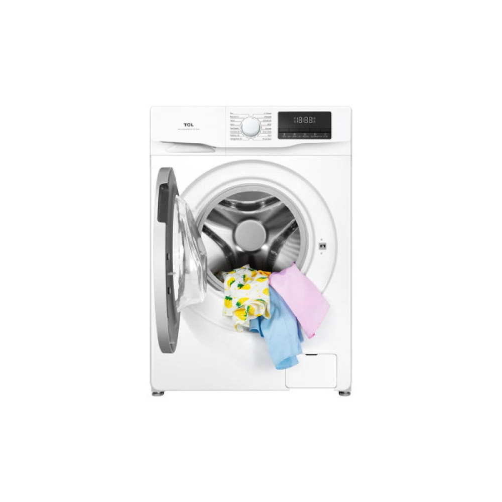 Пральна машина TCL фронтальна, 10кг, 1400, A+++, 62см, дисплей, пара, інвертор, білий
