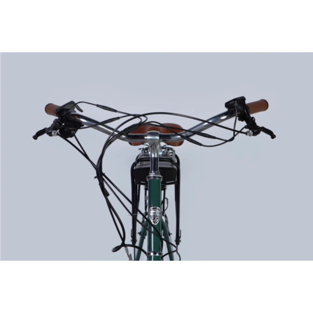 Електровелосипед Dorozhnik 28" eRETRO Vbr FR рама-19" 36B 13А*г 500Вт 2026 зелено-сірий (ELB-D-28-111)