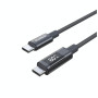 Дата кабель USB-C to USB-C 1.2m PD60W digital display nylon gray Choetech (XCC-1068-GY)