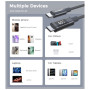 Дата кабель USB-C to USB-C 1.2m PD60W digital display nylon gray Choetech (XCC-1068-GY)