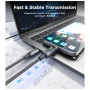 Дата кабель USB-C to USB-C 1.2m PD60W digital display nylon gray Choetech (XCC-1068-GY)
