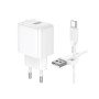 Зарядний пристрій BOROFONE 1xUSB QC3.0 18W + cable UAB-A to USB-C BAS42A white (6941991113802)
