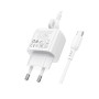 Зарядний пристрій BOROFONE 1xUSB QC3.0 18W + cable UAB-A to USB-C BAS42A white (6941991113802)