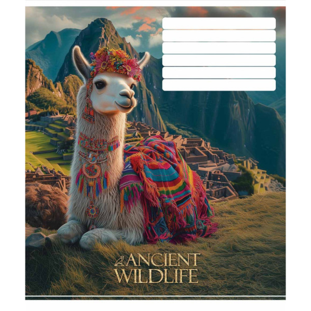 Зошит Школярик Ancient wildlife 18 аркушів лінія (018-3547L)