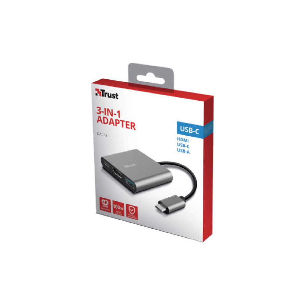 Концентратор Trust Dalyx 3-in-1 Multiport USB-C (23772)