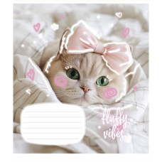 Зошит Школярик Fluffy vibes 12 аркушів клітинка (012-3546K)