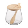 Ємність для сипучих продуктів Ardesto Midori Sugar 500мл, скло, бамбук, прозорий (AR1350BHB)