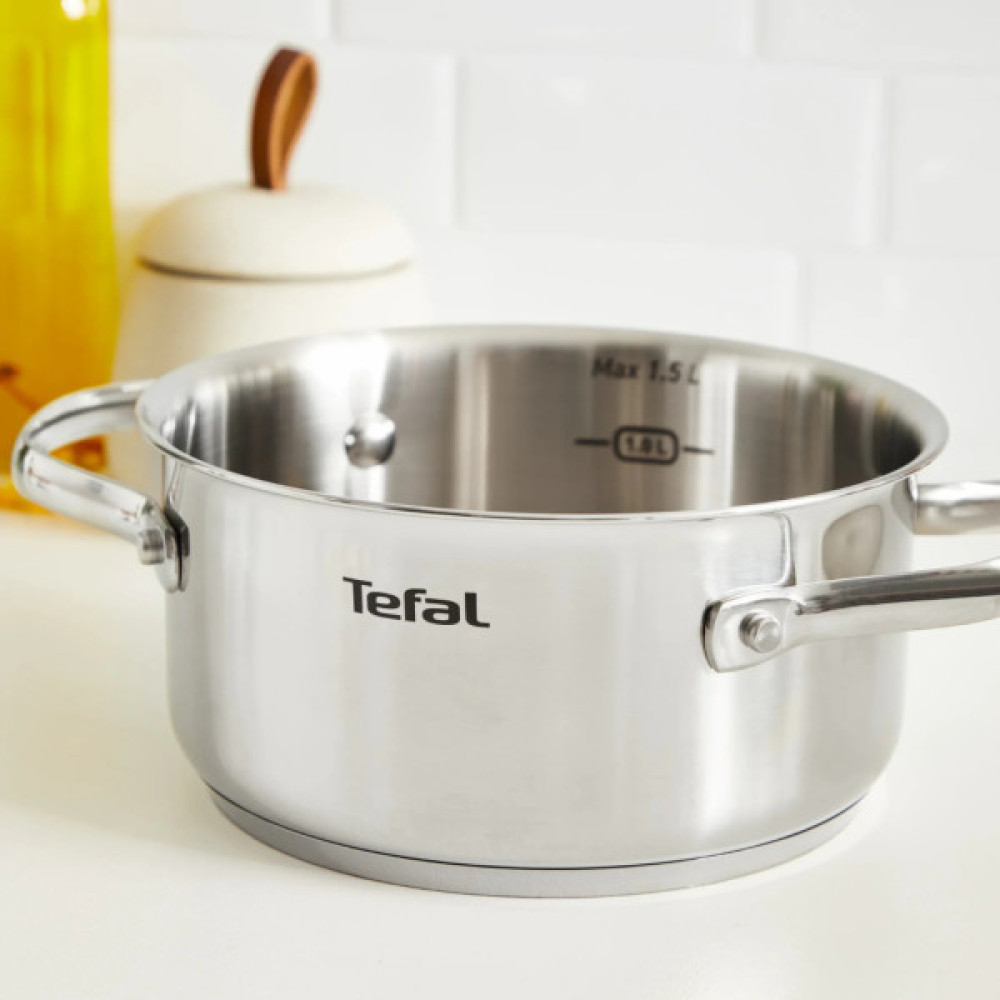 Каструля Tefal Minis, з кришкою,1.5 л, нержавіюча сталь, скло (H8744255)