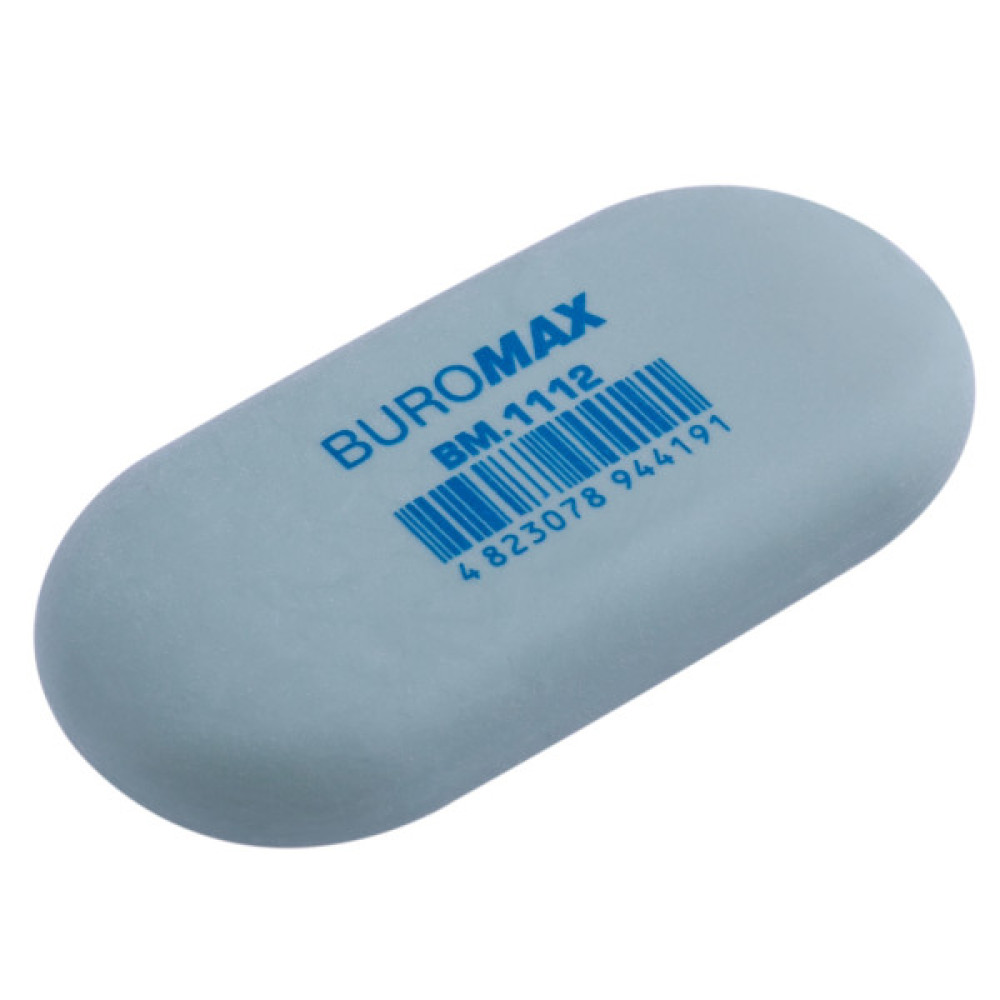 Гумка Buromax овальна, 49x23x9 мм синт.каучук, асорті кольорів (BM.1112)