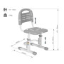 Шкільний стілець FunDesk SST3LS Grey Шкільний стілець FunDesk SST3LS Grey