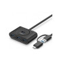 Концентратор Ugreen USB 3.0 to 4xUSB + USB-C plug 1.0m CR113 black (40850) Концентратор Ugreen USB 3.0 to 4xUSB + USB-C plug 1.0m CR113 black (40850)