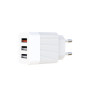 Зарядний пристрій XO 1xUSB QC3.0 18W + 2xUSB 2.4A + cable USB-C white (L72-TC-WH)