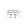 Світильник точковий Eurolamp LED GU10x2 white (LHK2-LED-GU10(white))