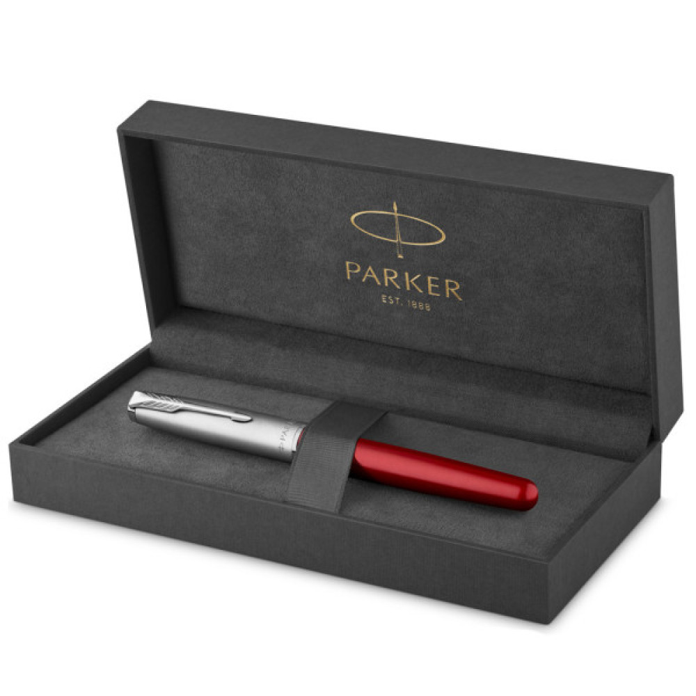 Ручка пір'яна Parker SONNET 17 Essentials Metal Red Lacquer CT  FP F (83 611)