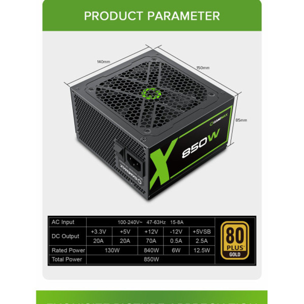 GAMEMAX GX-850 Modular