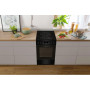 Плита Gorenje комбінована, 62л, 50x60см, дисплей, IconLed, емальовані, чорний