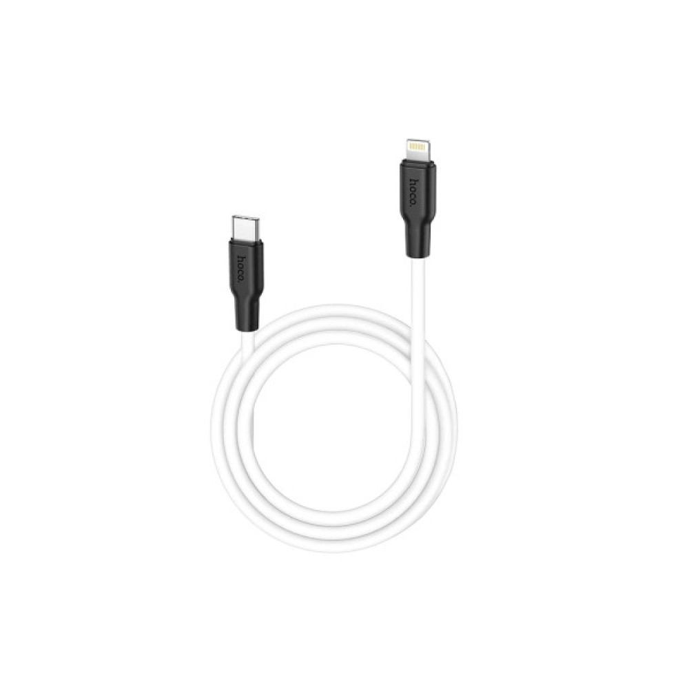 Дата кабель USB-C to Lightning 1.0m 3A 20W X21 Plus black+white HOCO (6931474742162)