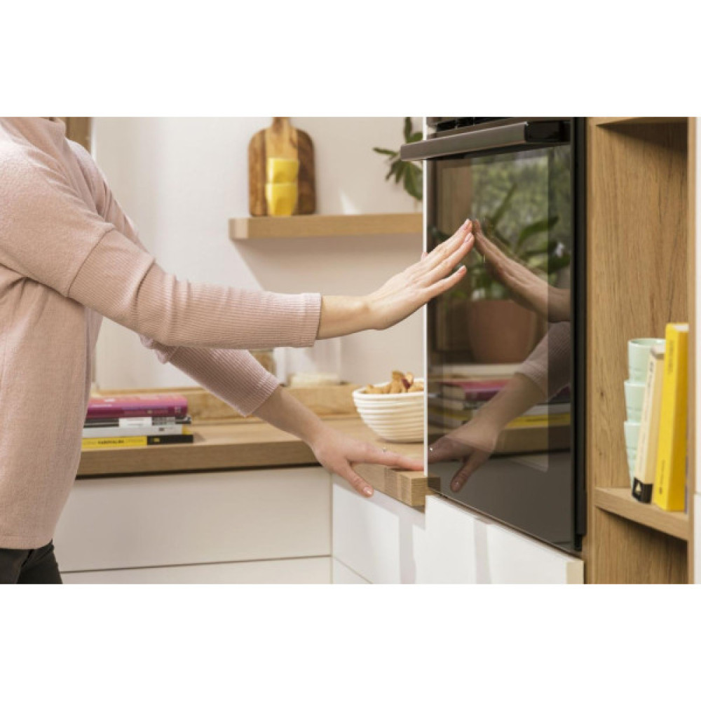 Духова шафа Gorenje електрична, 77л, A+, пара, дисплей, піроліз, готування на різних рівнях, чорний