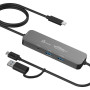 Концентратор J5create USB-C + USB A to 2xUSB + USB-C switch hub (JCH462-N)