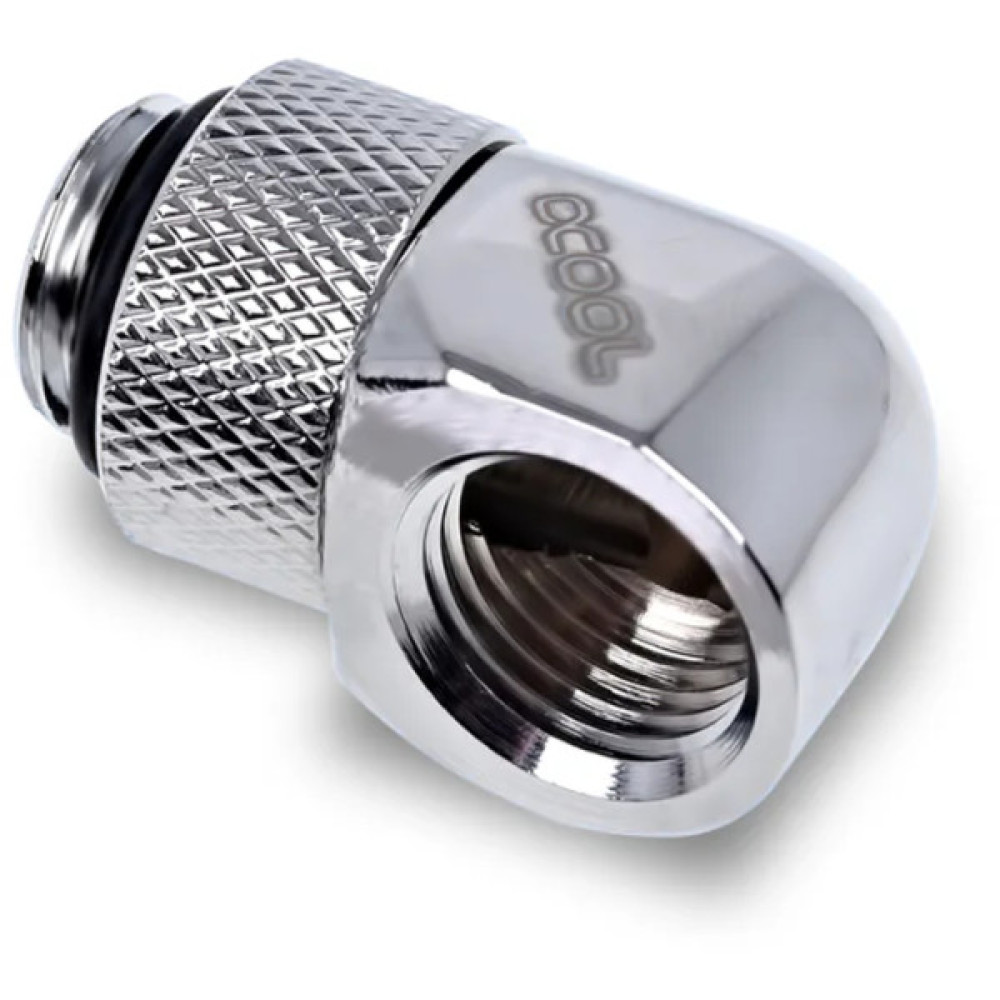 Фітинг для СРО Alphacool Eiszapfen L-connector rotatable - 4pcs Set - Chrome (17616)