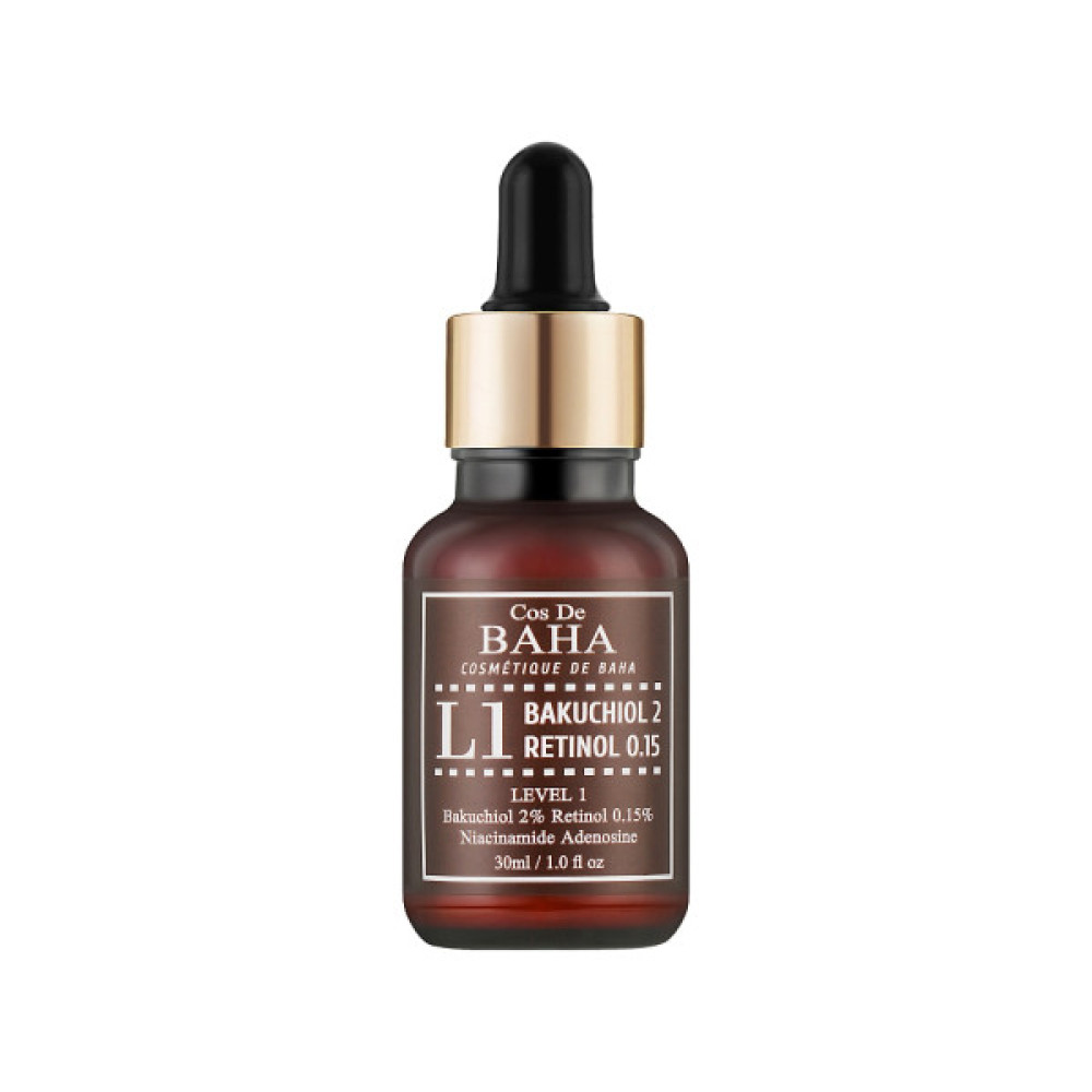Сироватка для обличчя Cos De BAHA L1 Bakuchiol & Retinol Serum Антивікова 30 мл (8809240318171)
