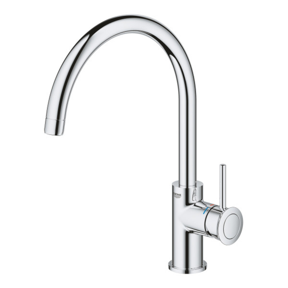 Змішувач для кухні Grohe BauClassic, довж.виливу - 223мм, поворотний, 1важіль, хром