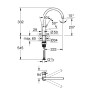 Змішувач для кухні Grohe BauClassic, довж.виливу - 223мм, поворотний, 1важіль, хром
