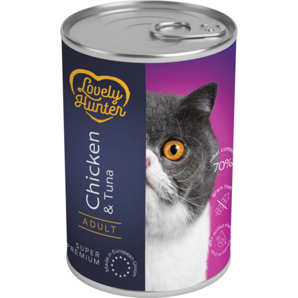 Консерви для котів Lovely Hunter Sterilised with Chicken and Tuna 400 г (LHU45615)