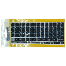 Наклейка на клавіатуру BestKey непрозора чорна, 76, синій (BKU13BLU/013)