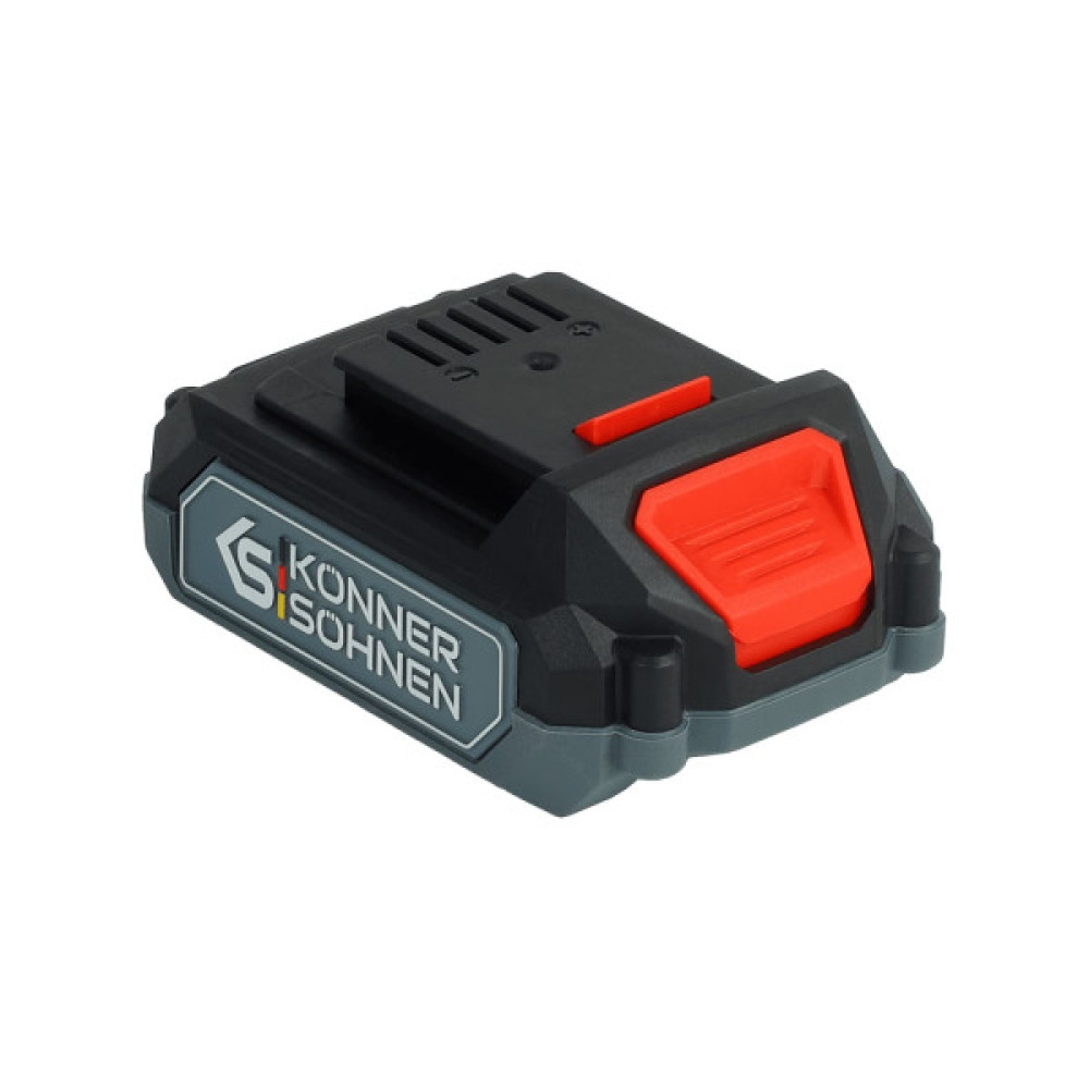 Набір із двох акумуляторних інструментів Konner&Sohnen KS IDAGB 20V SET 1 20В дриль ударний, шліфмашина кутова, швидкий ЗП 2.4А акб 1х2А·год+1х4А·год кейс 3кг