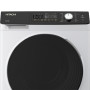 Пральна машина Hitachi фронтальна, 8кг, 1400, A+++, 60см, дисплей, пара, інвертор, люк чорний, білий