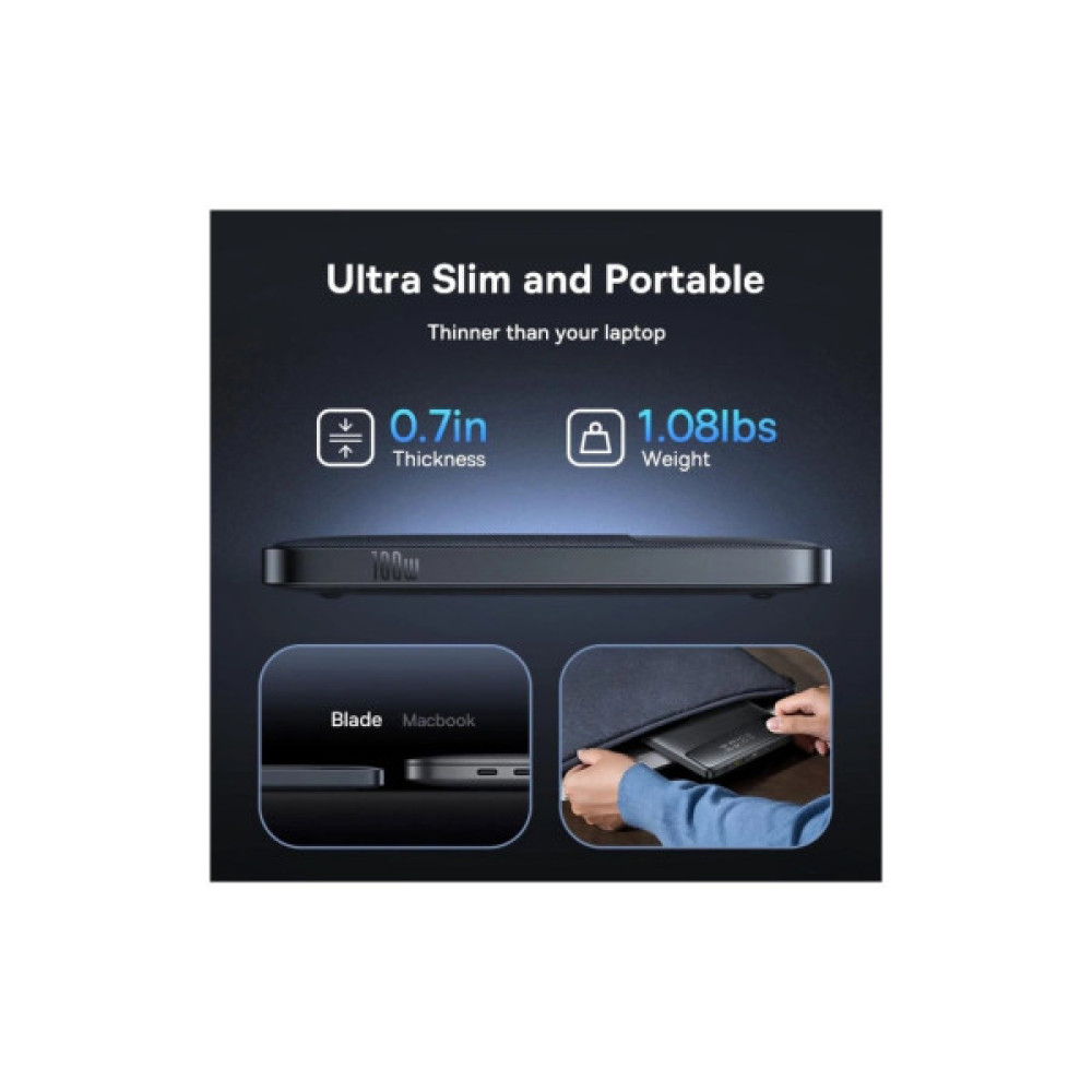 Батарея універсальна Baseus Blade H1 Lite 20000mAh 100W PD QC Black (P10021604123-00)