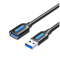 Дата кабель USB 3.2 AM/AF 2.0m 10Gbps PVC black Vention (CBOBH)