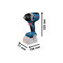 Гайковерт ударний Bosch Professional GDS 18V-750C 18В 2x8А·год до 3000об·хв 270/380/750Нм квадрат 1/2" ЗП GAL1880CV кейс Bluetooth 1.7кг