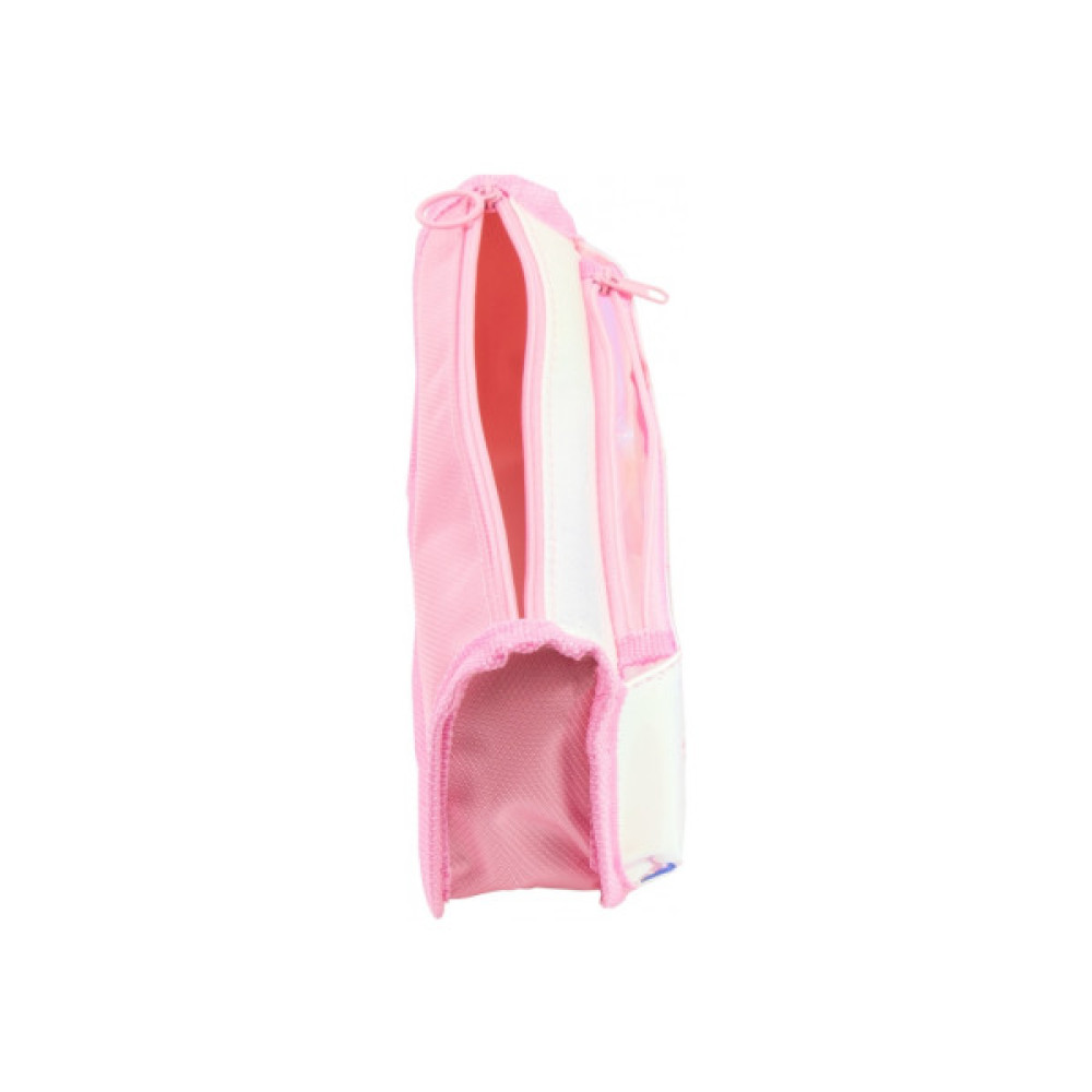 Пенал Cool For School Твердий з аплікацією 2 відділення Рожевий (7480-pink)