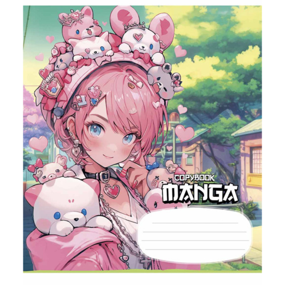 Зошит Школярик Manga style 18 аркушів лінія (018-3323L)