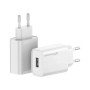 Зарядний пристрій Grand-X Quick Charge QС3.0, + cable USB -> Type C 1m white (CH-550WT)