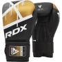 Боксерські рукавички RDX F7 Ego Black Golden 12 унцій (BGR-F7BGL-12oz)