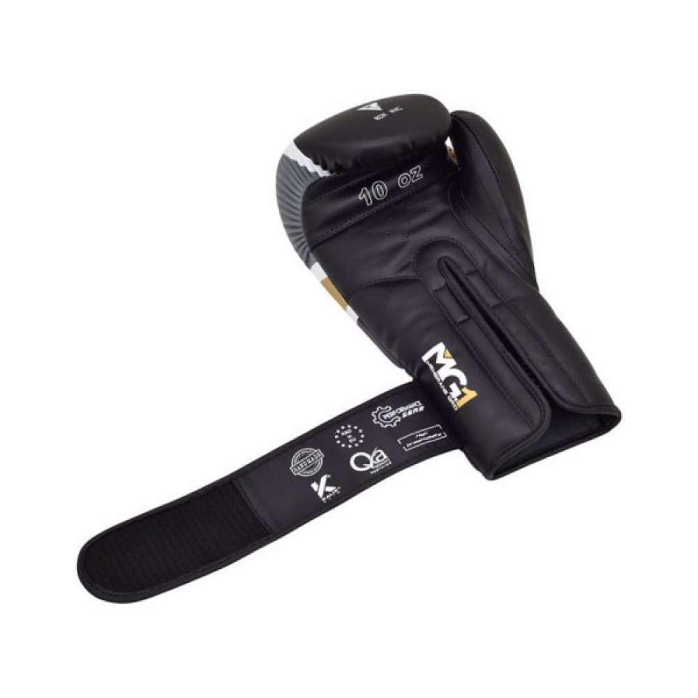 Боксерські рукавички RDX F7 Ego Black Golden 12 унцій (BGR-F7BGL-12oz)