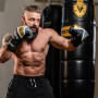Боксерські рукавички RDX F7 Ego Black Golden 12 унцій (BGR-F7BGL-12oz)