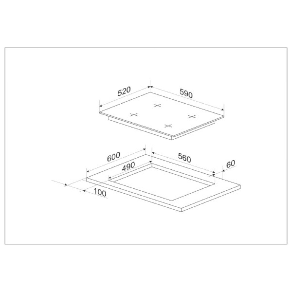 Комплект Hansa (духовка електрична + поверхня газова на склі), чорний