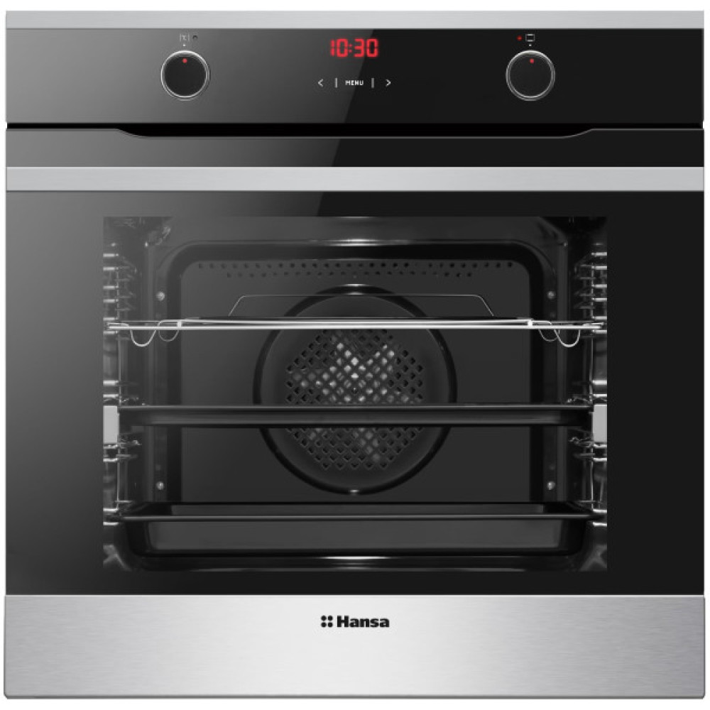 Комплект Hansa (духовка електрична + поверхня газова на склі), чорний