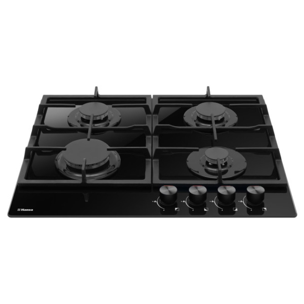 Комплект Hansa (духовка електрична + поверхня газова на склі), чорний